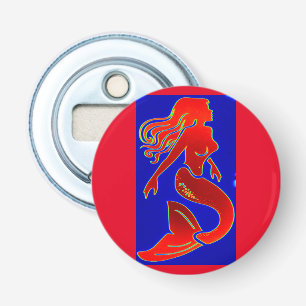 red pin-up mermaid bottle opener