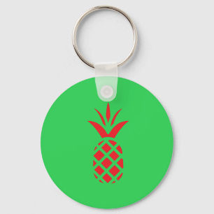Red Pine apple in Green Key Ring