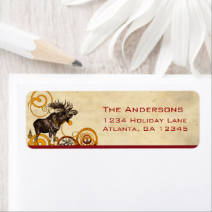 Red Pine Moose Trees Return Address