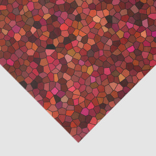 Red Pink Abstract Mosaic Seamless Pattern Tissue Paper