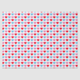 Red, Pink And Blue Hearts Tissue Paper