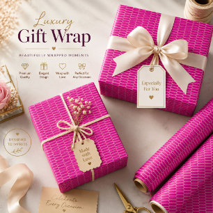 Red, pink, and purple paint strokes overlap and bl wrapping paper