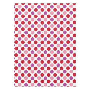 Red, Pink and Purple Polka Dots Tablecloth
