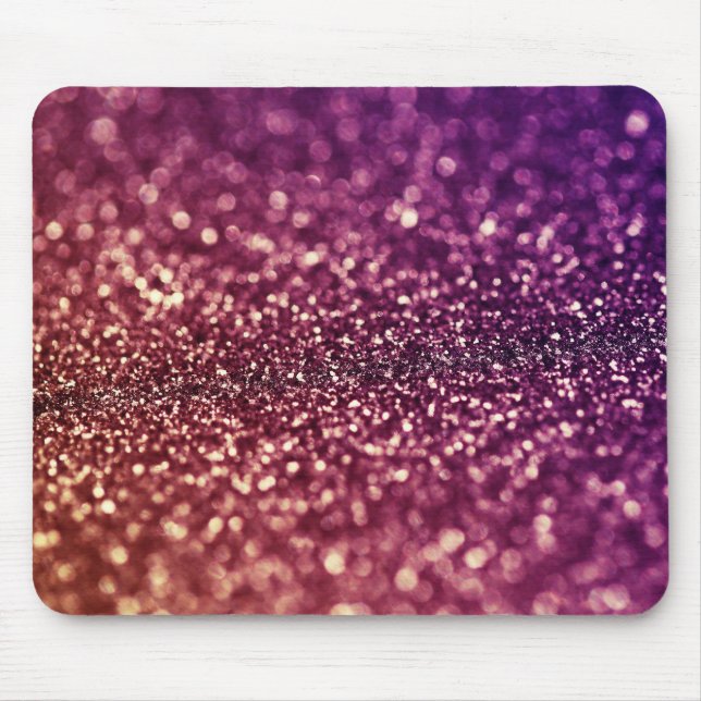 Red Pink and Purple Sparkle Diva Glitter Design Mouse Mat (Front)
