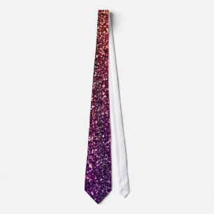 Red Pink and Purple Sparkle Diva Glitter Design Tie