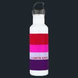 Red, Pink and Purple Stripes Pattern  710 Ml Water Bottle<br><div class="desc">Stay hydrated in style with the Red, Pink, and Purple Stripes Pattern Stainless Steel Water Bottle. Featuring a bold striped design, this durable and insulated bottle keeps your drinks at the perfect temperature while adding a vibrant touch to your daily routine. Perfect for work, travel, workouts, or as a stylish...</div>