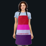 Red, Pink and Purple Stripes Pattern Personalised Apron<br><div class="desc">Cook in style with the Red, Pink, and Purple Stripes Pattern Personalised Apron. Featuring a bold striped design, this apron adds a vibrant touch to your kitchen while keeping you clean and comfortable. Customise it with a name or message for a personal touch, making it a great gift for home...</div>