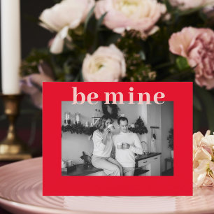 Red & Pink Be Mine   Couple Photo   Valentines  Po Postcard