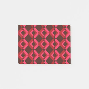 Red, pink, bold, lively, cool, trendy geometric post-it notes