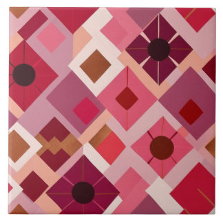 Red Pink Bronze Tile