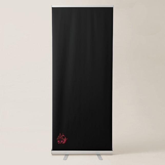 red pink brown Vertical Retractable Banner (Front)