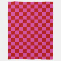 Red + Pink Check Chequered Chequerboard Pattern