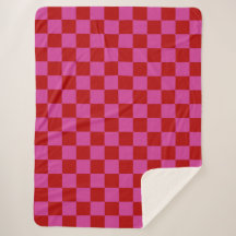 Red + Pink Check Chequered Chequerboard Pattern