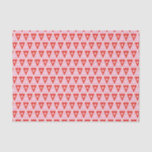 Red & Pink Christmas Geometric Tissue Paper<br><div class="desc">A stylish and modern Christmas triangle tree design. Inspired by retro- mid-century modern design,  this design features a stylised pink triangle pattern on a red background.</div>