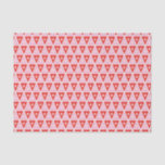 Red & Pink Christmas Geometric Tissue Paper<br><div class="desc">A stylish and modern Christmas triangle tree design. Inspired by retro- mid-century modern design,  this design features a stylised pink triangle pattern on a red background.</div>
