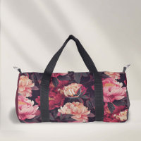 red pink colourful vintage florals pattern,monogra