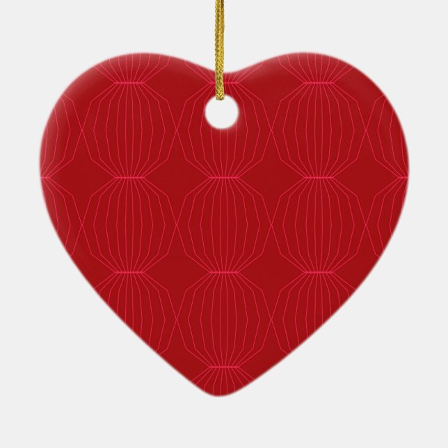 Red, pink, cool, unique, trendy, decorative art ceramic tree decoration (Back)