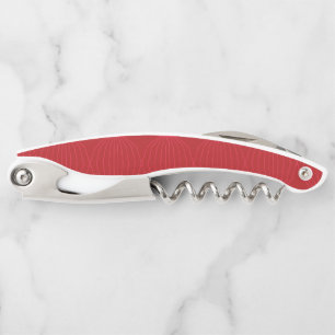 Red, pink, cool, unique, trendy, decorative art corkscrew