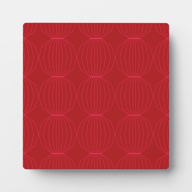 Red, pink, cool, unique, trendy, decorative art plaque (Front)
