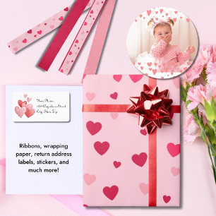 Red Pink Craft Gift  Satin Ribbon