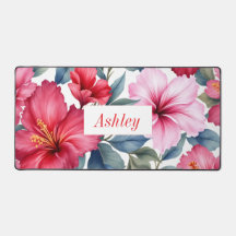 Red Pink Floral Watercolor compact mirror
