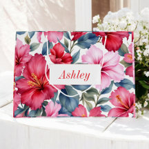 Red Pink Floral Watercolor Elegant