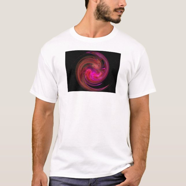 RED PINK FUCHSIA LIGHT VORTEX T-Shirt (Front)