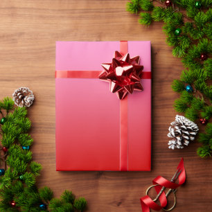 Red Pink Gradient Ombré #2 Wrapping Paper