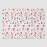 Red Pink Green Christmas Santa Winter Wonderland Tissue Paper<br><div class="desc">This whimsical design features a delightful and playful illustration of beloved Christmas elements,  beautifully rendered in a heartwarming palette of red,  pink,  green and white.</div>