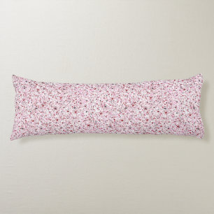 Red, Pink & Grey Hearts, Splatter Paint, Speckled Body Cushion