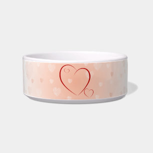Red & Pink Hearts Bowl