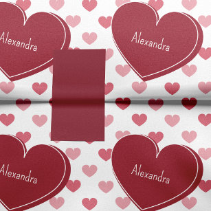 Pink and Red Hearts Valentine's Day Love Tissue Paper