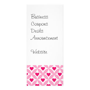 Red Pink I Love You Valentine's Day Hearts Gifts Rack Card