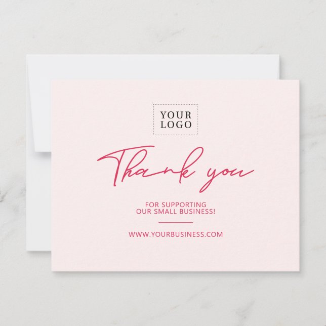 Red & Pink Lettering Business Package Thank You (Front)