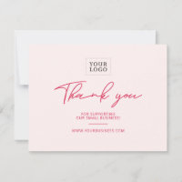 Red & Pink Lettering Business Package Thank You
