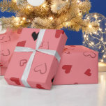 Red pink love shaped gift wrapping paper<br><div class="desc">Cute red and pink love shaped wrapping paper for every occasion.</div>