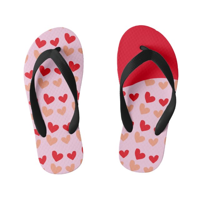 red pink mini hearts sandals (Footbed)
