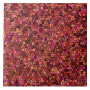 Red Pink Mosaic Pattern Tile