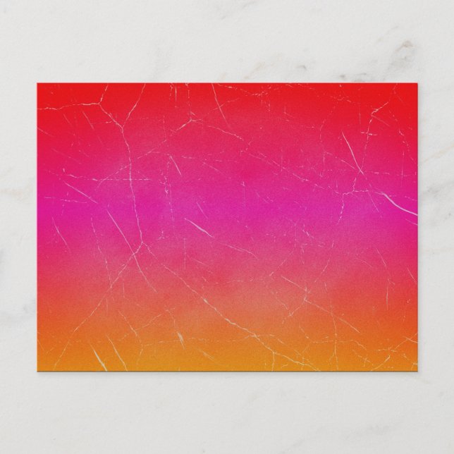 Red Pink Orange Gradient Abstract Art Postcard (Front)