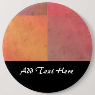 Red Pink Orange Yellow Geometric Watercolor Art 6 Cm Round Badge