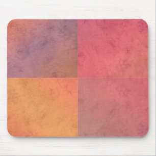 Red Pink Orange Yellow Geometric Watercolor Art Mouse Mat