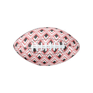 Red Pink Rhombuses Pretty Geometric Shapes American Football