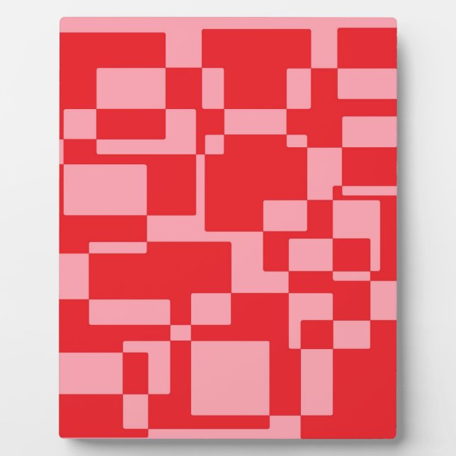 Red-pink squares plaque (Front)