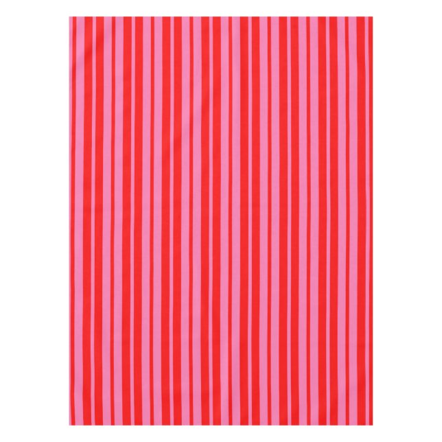 Red Pink Stylish Stripes Pattern Design  Tablecloth (Front)