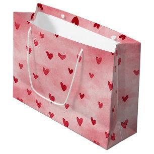 Red Pink Sweet Hearts Valentine's Day Large Gift Bag