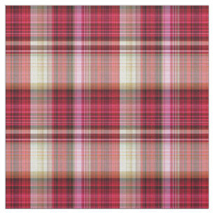 Red Pink Tartan Plaid Fabric