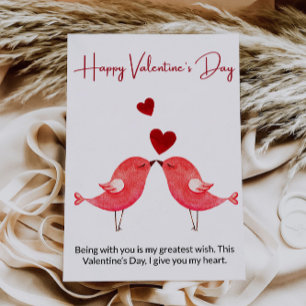 Red pink Valentine's Card