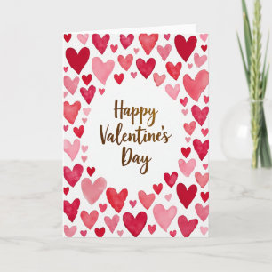 Red Pink Valentines Day Card