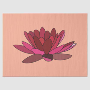 Red Pink Water Lily Tissue Paper