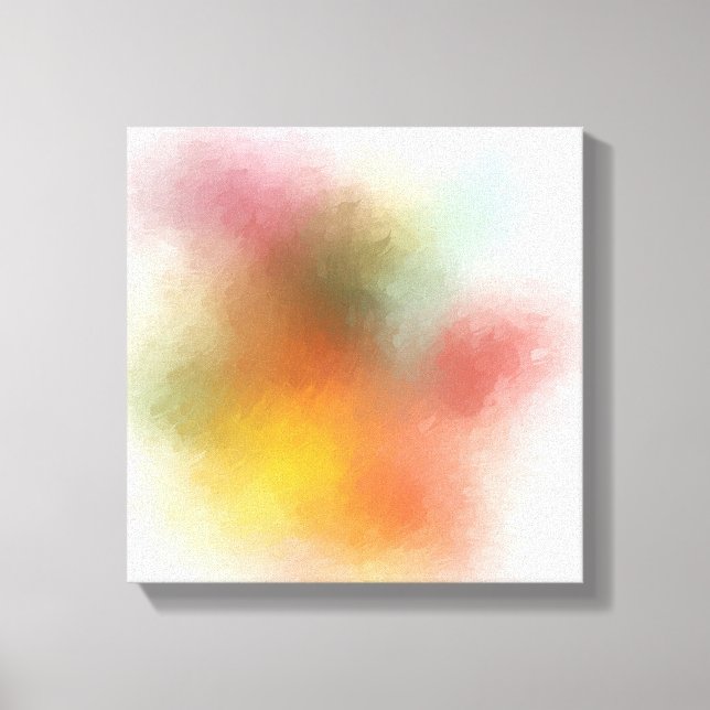 Red Pink Yellow Blue Purple Green Modern Abstract Canvas Print (Front)